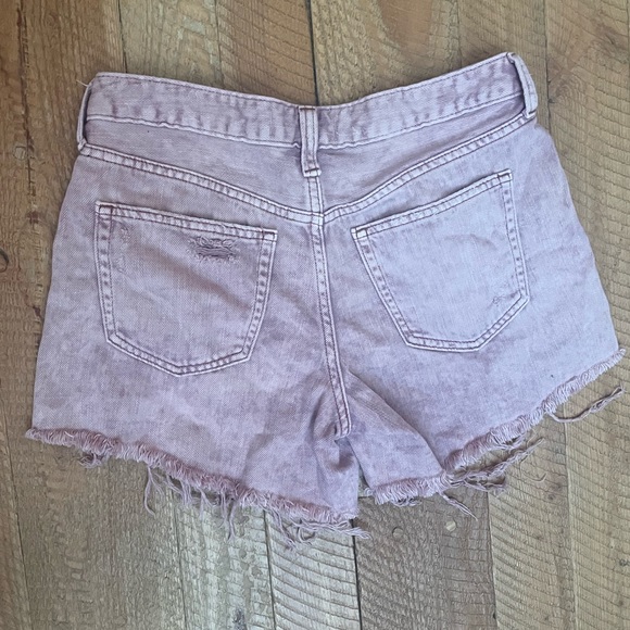 Free People We the Free Pink Distressed Cutoff Shorts - Picture 8 of 8